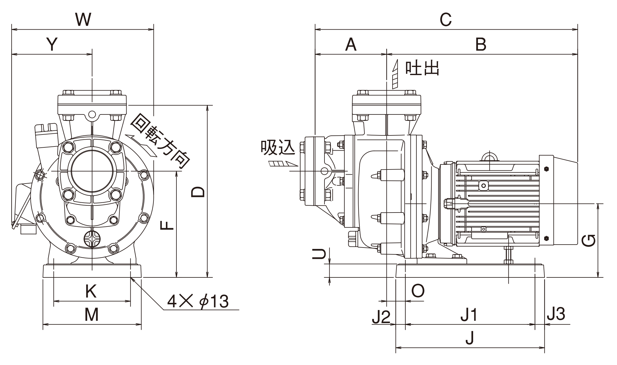 寺田ポンプ 1インチ樹脂製自吸式ポンプ CMP1-50.1/CMP1-60.1 (100V/0.1kw/口径25A) [設備用ポンプ・テラダポンプ