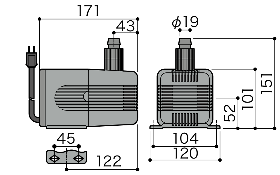 レイシー水陸両用ポンプ RSD-20A 60Hz(西日本用) 　送料無料 但、一部地域除 同梱不可 - 3